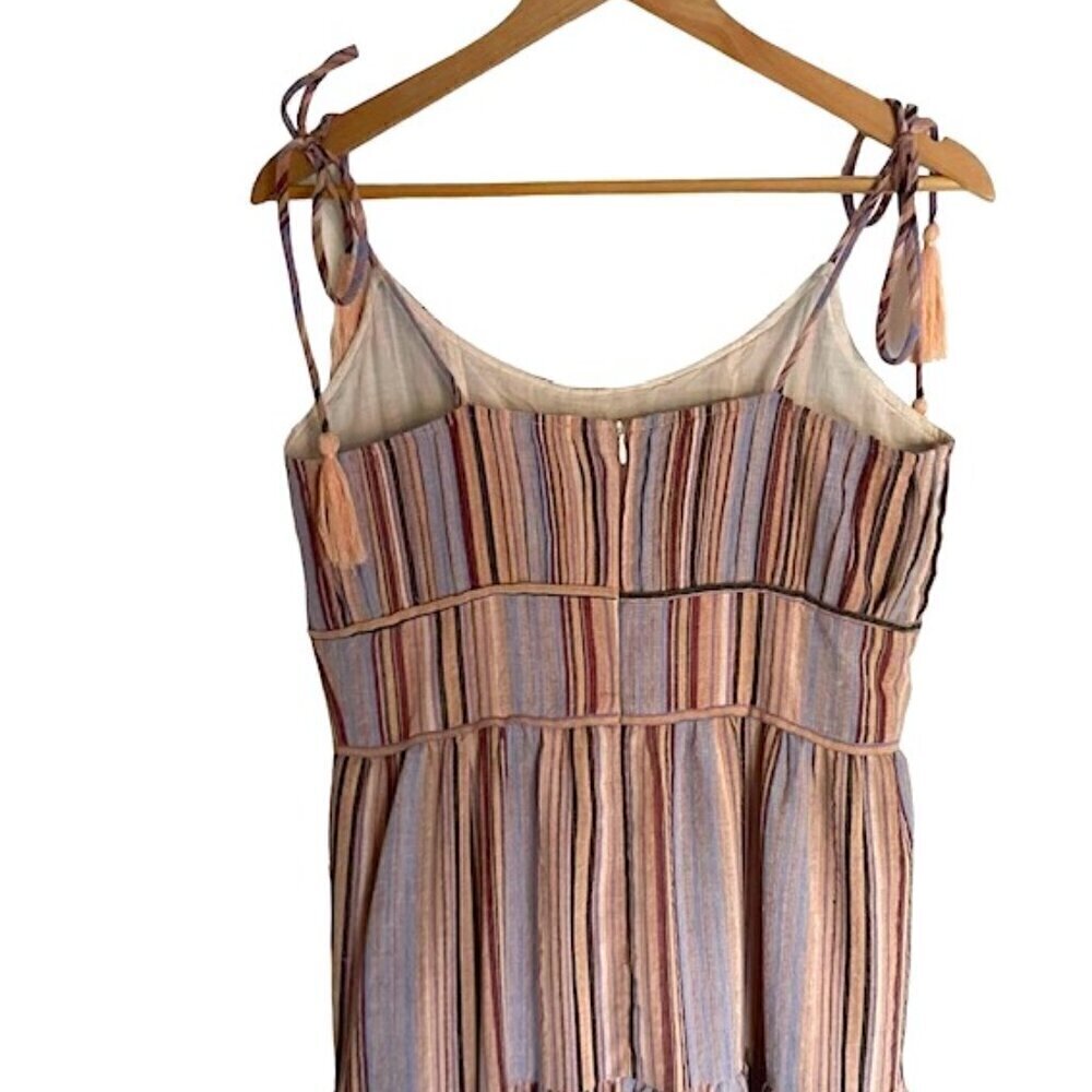 Allison New York Stripe Tie-Shoulder Dress in Lilac Stripes Medium - Picture 6 of 6